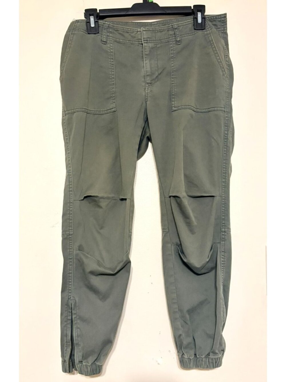 Women's Derek Lam 10C Athleta Olive Green Military Crop Chinos Size 6